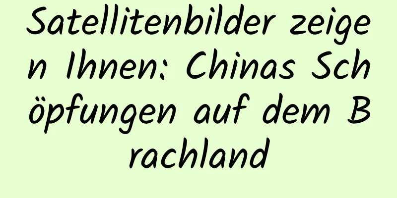 Satellitenbilder zeigen Ihnen: Chinas Schöpfungen auf dem Brachland