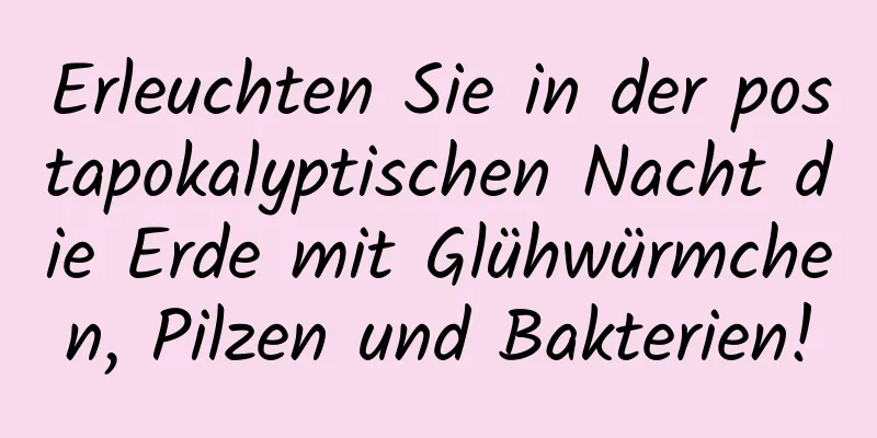 Erleuchten Sie in der postapokalyptischen Nacht die Erde mit Glühwürmchen, Pilzen und Bakterien!