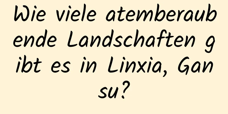 Wie viele atemberaubende Landschaften gibt es in Linxia, ​​​​Gansu?