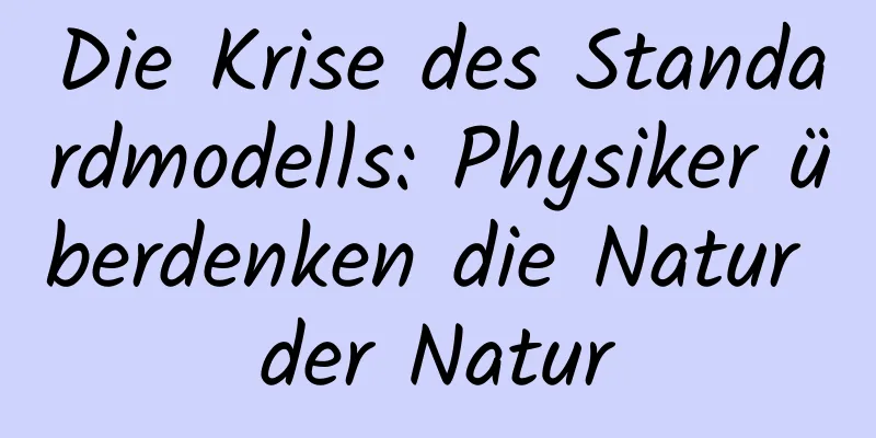 Die Krise des Standardmodells: Physiker überdenken die Natur der Natur