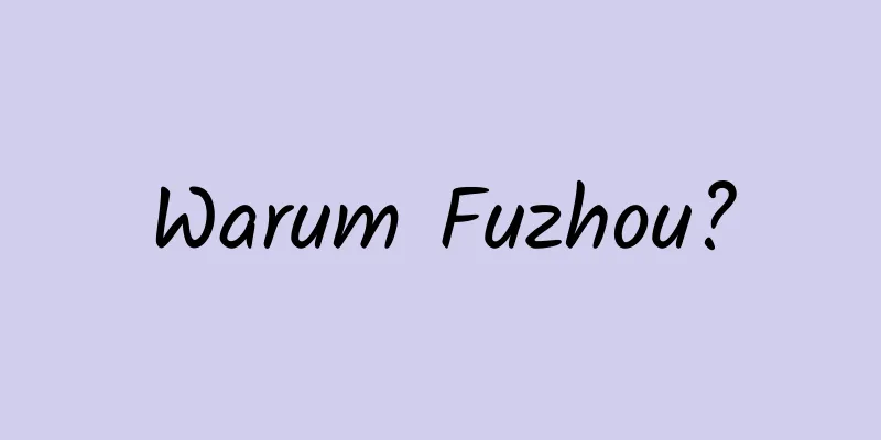 Warum Fuzhou?