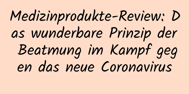 Medizinprodukte-Review: Das wunderbare Prinzip der Beatmung im Kampf gegen das neue Coronavirus