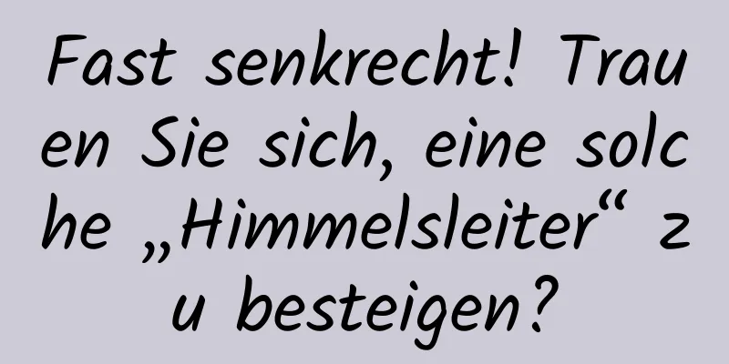 Fast senkrecht! Trauen Sie sich, eine solche „Himmelsleiter“ zu besteigen?