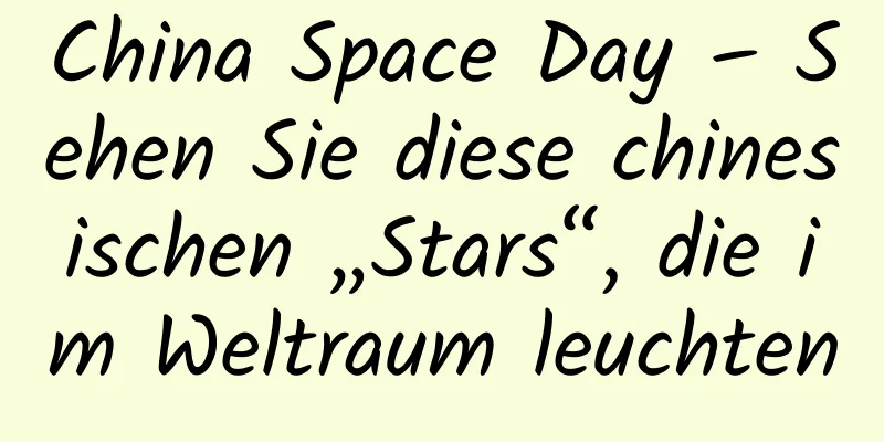 China Space Day – Sehen Sie diese chinesischen „Stars“, die im Weltraum leuchten