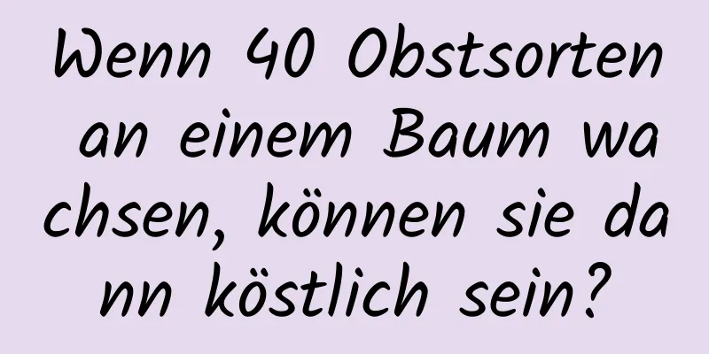 Wenn 40 Obstsorten an einem Baum wachsen, können sie dann köstlich sein?