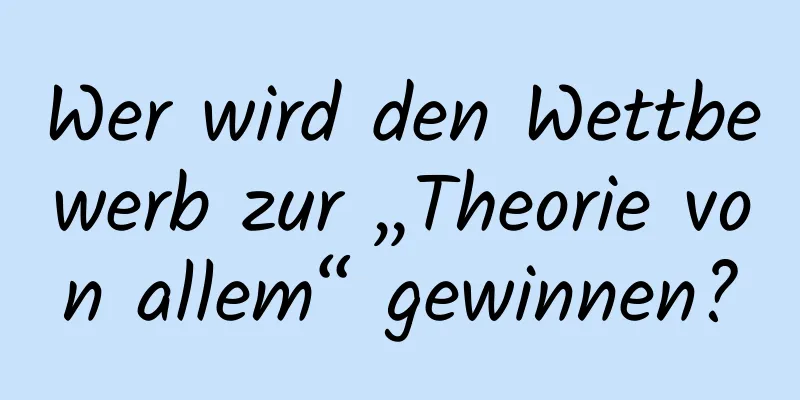 Wer wird den Wettbewerb zur „Theorie von allem“ gewinnen?