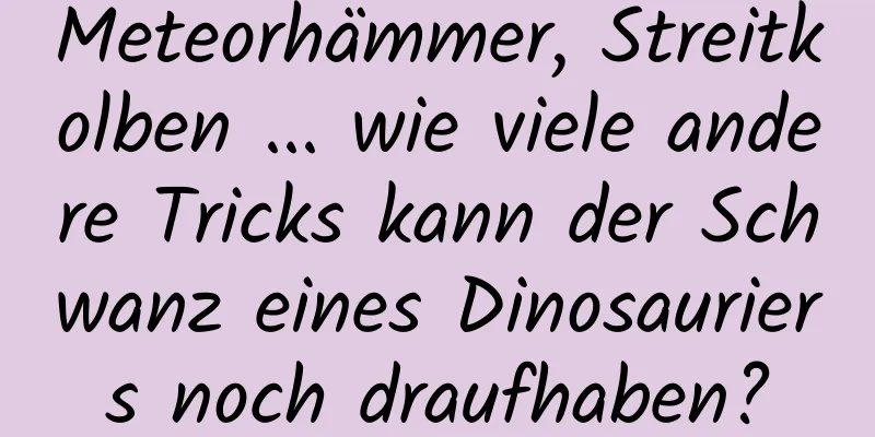 Meteorhämmer, Streitkolben ... wie viele andere Tricks kann der Schwanz eines Dinosauriers noch draufhaben?