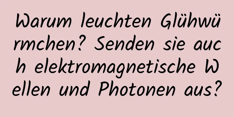 Warum leuchten Glühwürmchen? Senden sie auch elektromagnetische Wellen und Photonen aus?