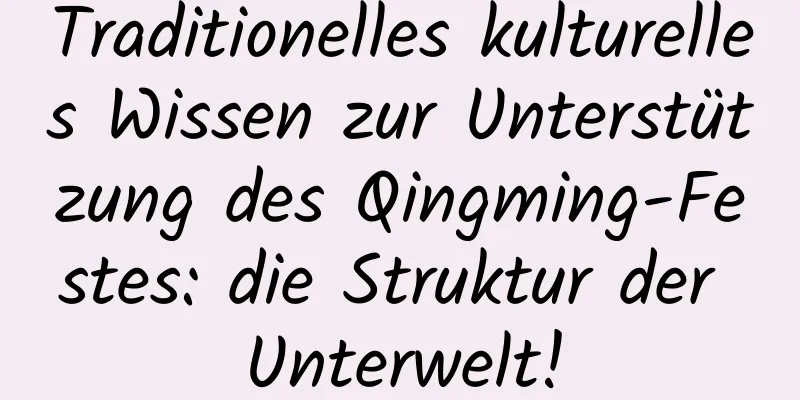 Traditionelles kulturelles Wissen zur Unterstützung des Qingming-Festes: die Struktur der Unterwelt!
