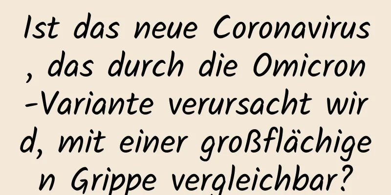 Ist das neue Coronavirus, das durch die Omicron-Variante verursacht wird, mit einer großflächigen Grippe vergleichbar?