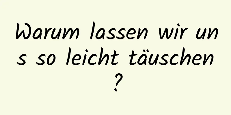 Warum lassen wir uns so leicht täuschen?