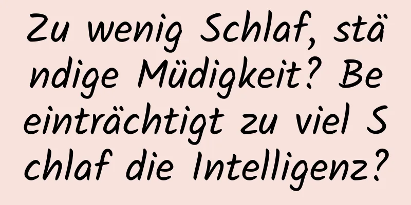 Zu wenig Schlaf, ständige Müdigkeit? Beeinträchtigt zu viel Schlaf die Intelligenz?