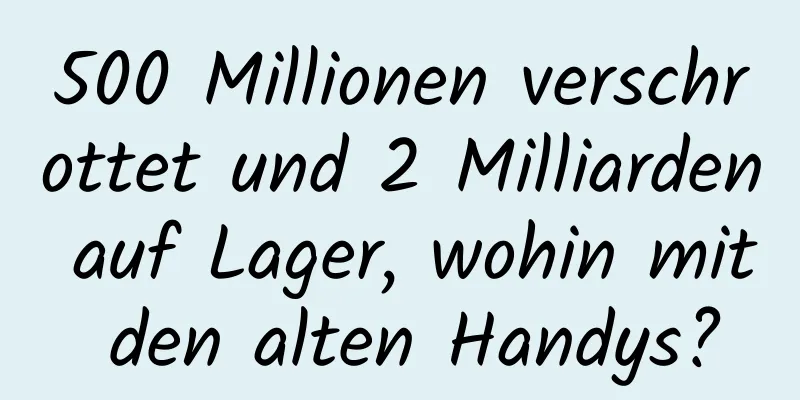 500 Millionen verschrottet und 2 Milliarden auf Lager, wohin mit den alten Handys?