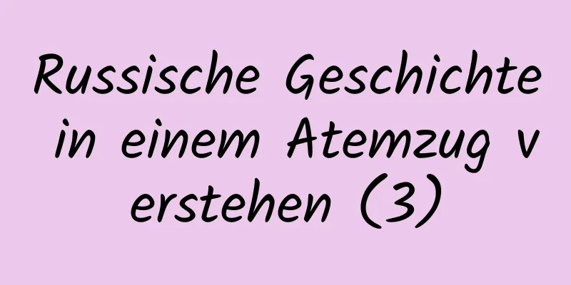 Russische Geschichte in einem Atemzug verstehen (3)