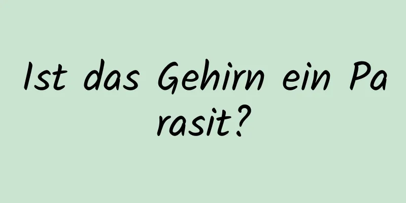 Ist das Gehirn ein Parasit?