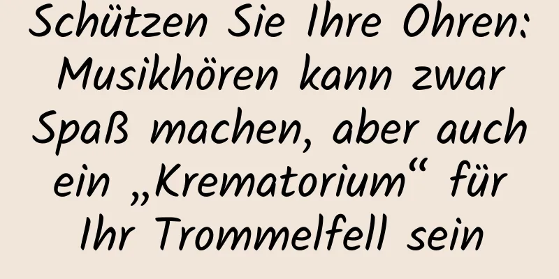 Schützen Sie Ihre Ohren: Musikhören kann zwar Spaß machen, aber auch ein „Krematorium“ für Ihr Trommelfell sein