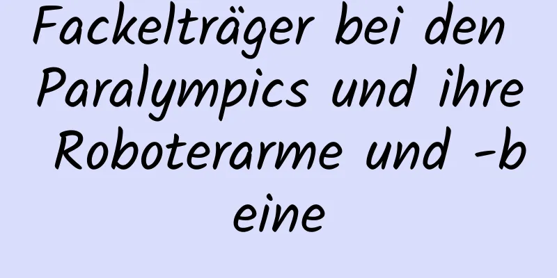 Fackelträger bei den Paralympics und ihre Roboterarme und -beine