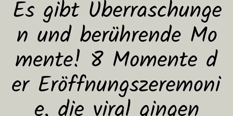 Es gibt Überraschungen und berührende Momente! 8 Momente der Eröffnungszeremonie, die viral gingen
