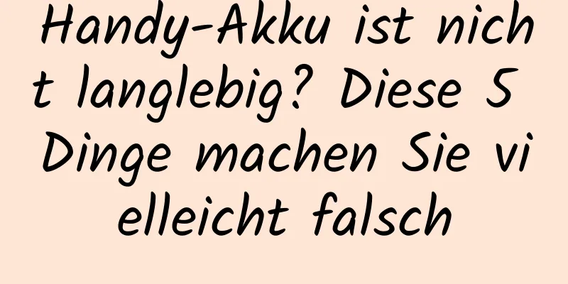 Handy-Akku ist nicht langlebig? Diese 5 Dinge machen Sie vielleicht falsch