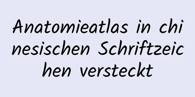 Anatomieatlas in chinesischen Schriftzeichen versteckt