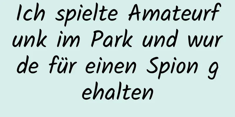 Ich spielte Amateurfunk im Park und wurde für einen Spion gehalten