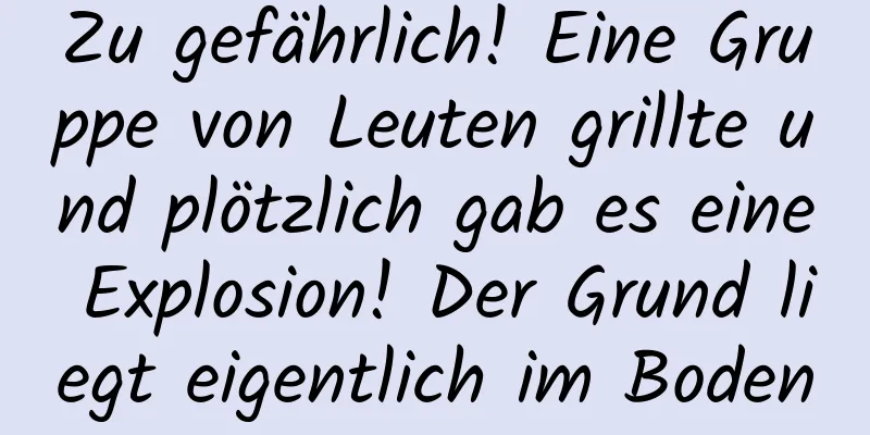 Zu gefährlich! Eine Gruppe von Leuten grillte und plötzlich gab es eine Explosion! Der Grund liegt eigentlich im Boden