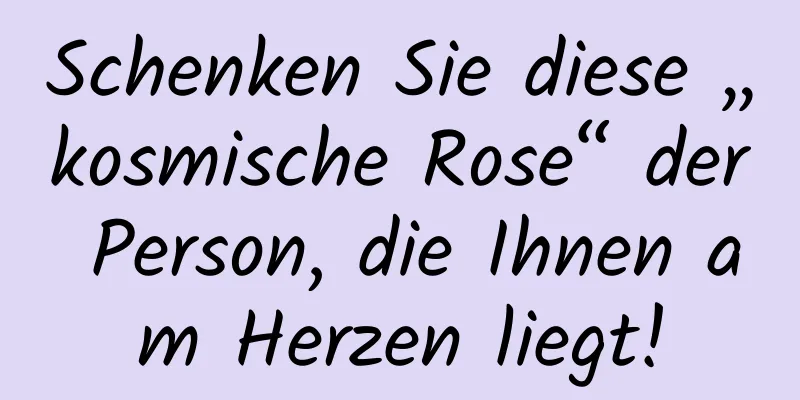 Schenken Sie diese „kosmische Rose“ der Person, die Ihnen am Herzen liegt!