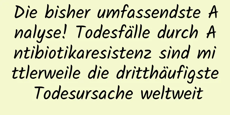 Die bisher umfassendste Analyse! Todesfälle durch Antibiotikaresistenz sind mittlerweile die dritthäufigste Todesursache weltweit