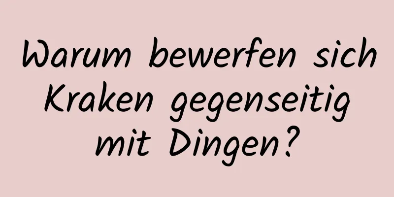Warum bewerfen sich Kraken gegenseitig mit Dingen?