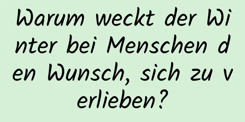 Warum weckt der Winter bei Menschen den Wunsch, sich zu verlieben?