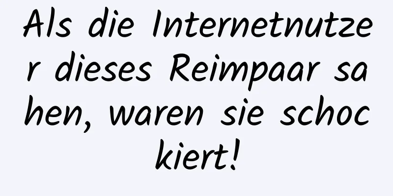 Als die Internetnutzer dieses Reimpaar sahen, waren sie schockiert!