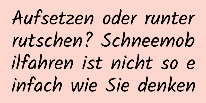 Aufsetzen oder runterrutschen? Schneemobilfahren ist nicht so einfach wie Sie denken