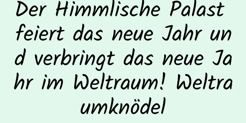 Der Himmlische Palast feiert das neue Jahr und verbringt das neue Jahr im Weltraum! Weltraumknödel