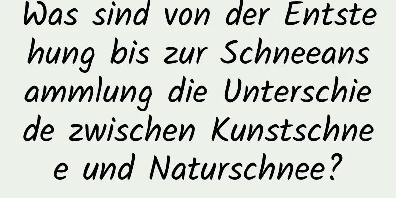 Was sind von der Entstehung bis zur Schneeansammlung die Unterschiede zwischen Kunstschnee und Naturschnee?