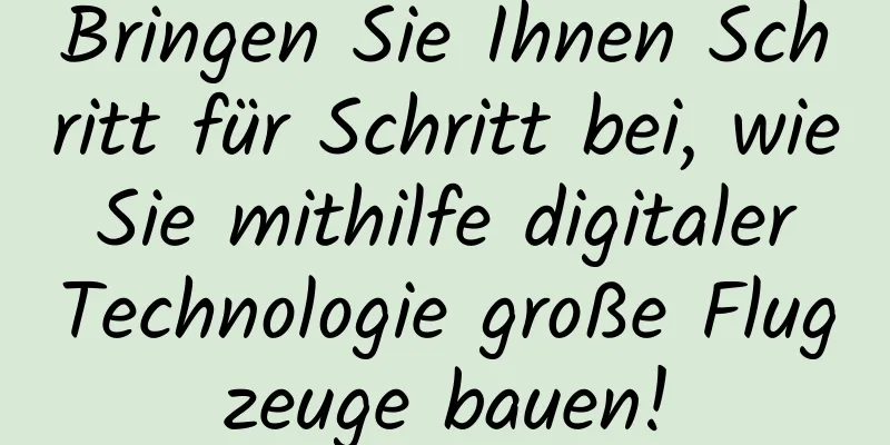 Bringen Sie Ihnen Schritt für Schritt bei, wie Sie mithilfe digitaler Technologie große Flugzeuge bauen!