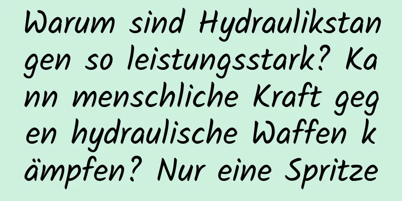 Warum sind Hydraulikstangen so leistungsstark? Kann menschliche Kraft gegen hydraulische Waffen kämpfen? Nur eine Spritze