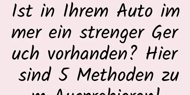 Ist in Ihrem Auto immer ein strenger Geruch vorhanden? Hier sind 5 Methoden zum Ausprobieren!