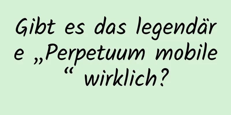 Gibt es das legendäre „Perpetuum mobile“ wirklich?