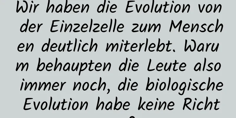Wir haben die Evolution von der Einzelzelle zum Menschen deutlich miterlebt. Warum behaupten die Leute also immer noch, die biologische Evolution habe keine Richtung?