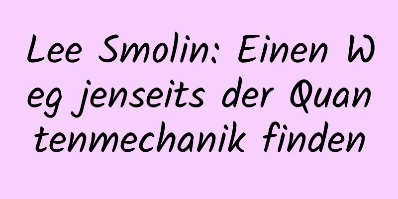 Lee Smolin: Einen Weg jenseits der Quantenmechanik finden