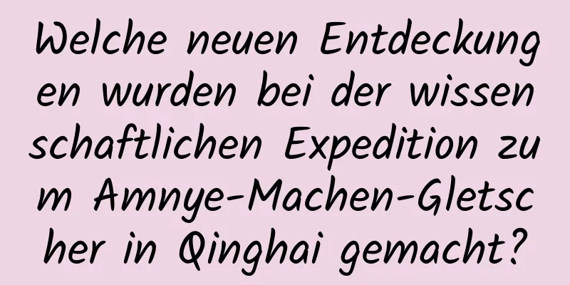 Welche neuen Entdeckungen wurden bei der wissenschaftlichen Expedition zum Amnye-Machen-Gletscher in Qinghai gemacht?