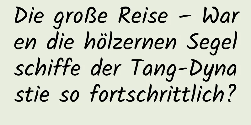 Die große Reise – Waren die hölzernen Segelschiffe der Tang-Dynastie so fortschrittlich?