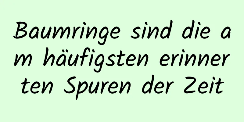 Baumringe sind die am häufigsten erinnerten Spuren der Zeit