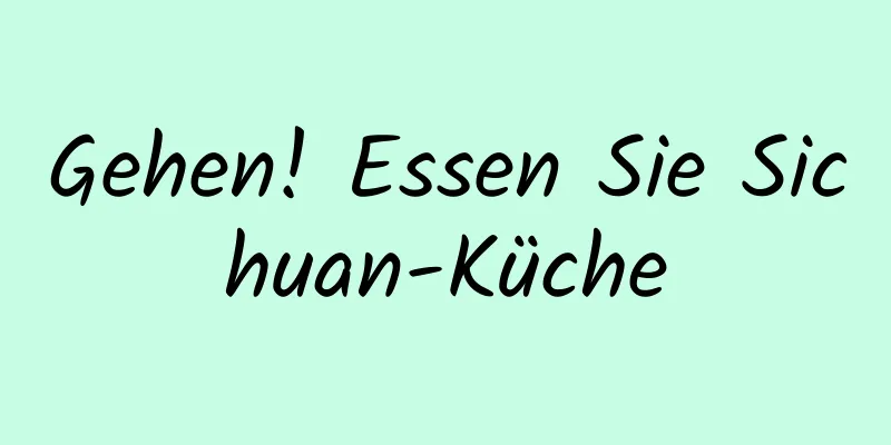 Gehen! Essen Sie Sichuan-Küche