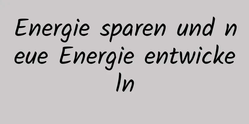 Energie sparen und neue Energie entwickeln