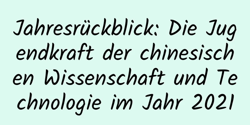 Jahresrückblick: Die Jugendkraft der chinesischen Wissenschaft und Technologie im Jahr 2021