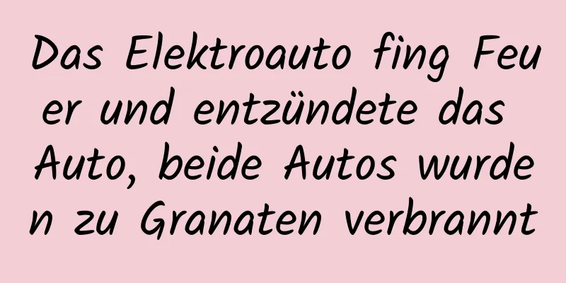 Das Elektroauto fing Feuer und entzündete das Auto, beide Autos wurden zu Granaten verbrannt
