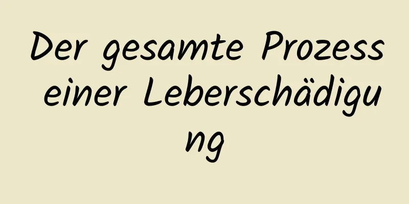 Der gesamte Prozess einer Leberschädigung