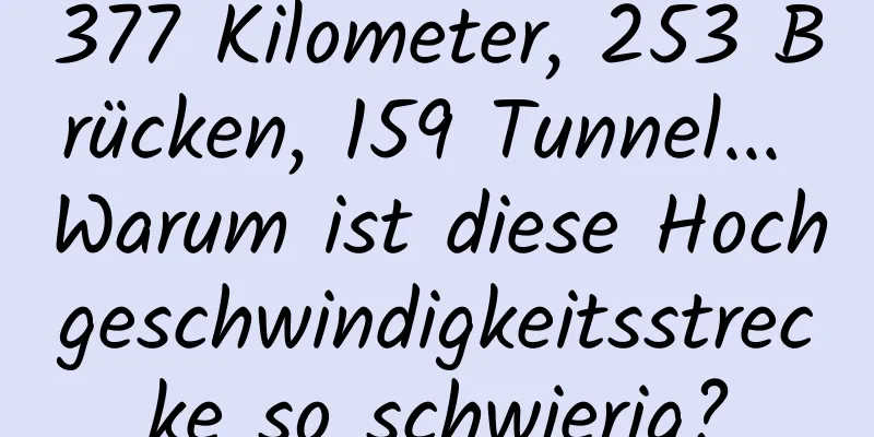 377 Kilometer, 253 Brücken, 159 Tunnel... Warum ist diese Hochgeschwindigkeitsstrecke so schwierig?