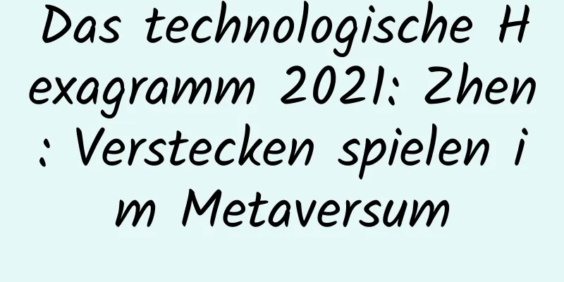 Das technologische Hexagramm 2021: Zhen: Verstecken spielen im Metaversum